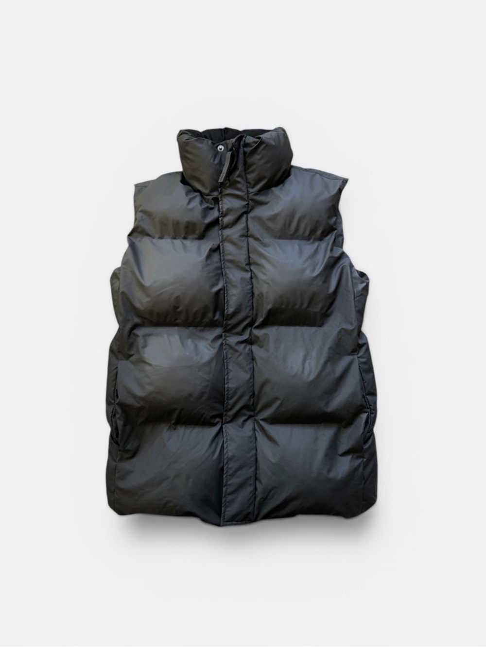Rain unisex Black Puffer Vest with Hood - Casual Insulated Jacket